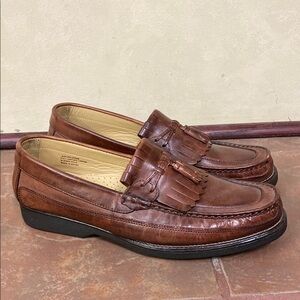 Florsheim Men Bramwell Tassel Slip-On Loafers Sz 13 D Cognac Brown All Leather